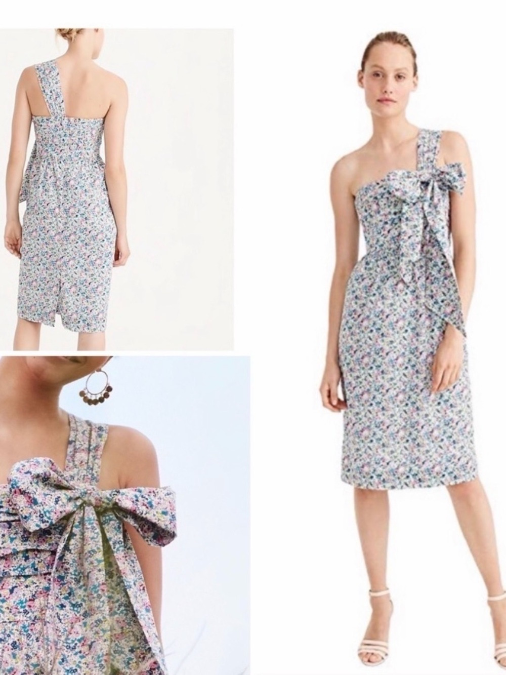 NWT J Crew Liberty Claire-Aude Floral Bow Dress 8